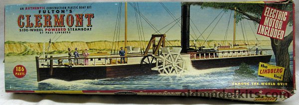 Lindberg 1/96 Fulton's Clermont Side-Wheel Powered Steamboat Motorized, 708M-269 plastic model kit